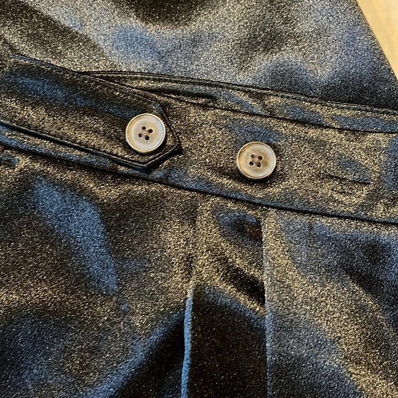 New-a new day-16-black-high-rise, satin, pleated, wide leg, slouchy, cargo pants - Picture 7 of 15